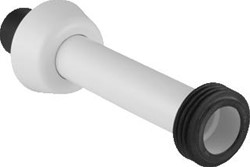 GEBERIT AANSLUITGARNITUUR VOOR VERBINDING TUSSEN SPOELBOCHT EN CLOSET 45-40MM LANG 25CM ALPIEN WIT 118026111