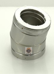 METALOTERM ONTOP ATB AANSLUITSTUK BOCHT 15GRADEN BINNENBUIS: RVS 150MM BUITENBUIS: RVS 159474