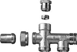 DANFOSS RA-KE ONDERBLOK 1-PIJPS 1/2-3/4. 40MM 013G3366