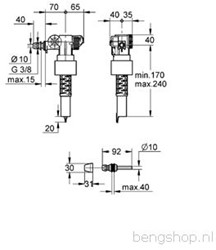 GROHE DAL FLOTTEURKRAAN 3/8 37092000