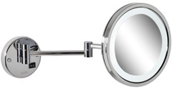 GEESA MIRROR COLLECTION SCHEERSPIEGEL MET LED VERLICHTING 2-ARMIG 21.5CM 3X VERGROTEND CHROOM 911093