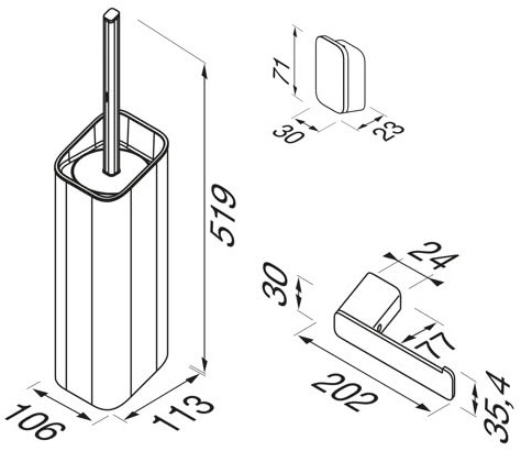 GEESA SHIFT TOILETACCESSOIRESET CHROOM 919900-02-115-3