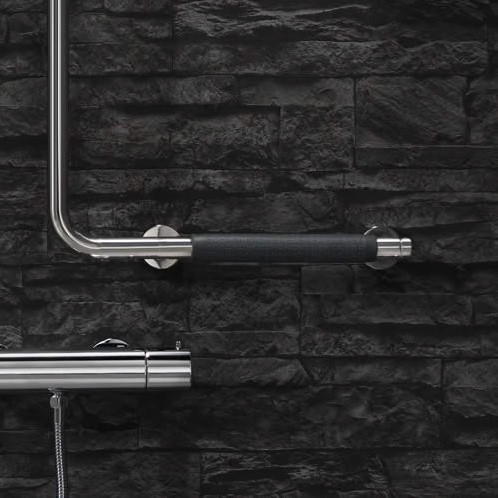 GEESA COMFORT & SAFETY DOUCHESTANG + WANDGREEP LINKS MET/ANTI-SLIP HANDVAT CHROOM 915825-62-L-2