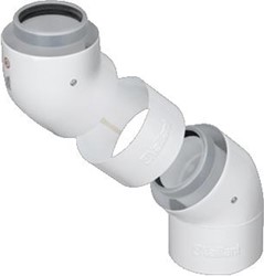 VAILLANT BOCHT 45° (SET A 2 STUKS) 80/125MM PP 303211