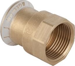 GEBERIT MAPRESS SCHROEFBUS RECHT 1-DELIG BRONS MET CIIR AFDICHTRING 28MM X RP3/4 (PERSMOF X BINNENDRAAD) 61819