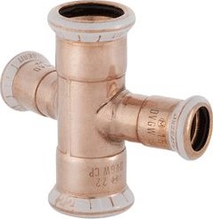 GEBERIT MAPRESS KOPER KRUIS T-STUK 30 GR 22-15-22-15 61406