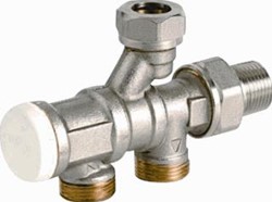 COMAP UNIVERSEEL ZIJ-ONDERBLOK 1-EN 2-PIJPS 1/2 RECHT EN HAAKS. AFSLUITBAAR EN INREGELBAAR. BUISAANSLUITING M22. HOH 35MM 638022