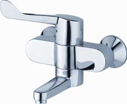 KLUDI MEDI-CARE WANDKRAAN MET DRAAIBARE UITLOOP SPRONG 18CM CHROOM 349220524