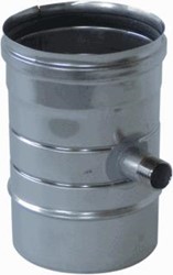 METALOTERM MEEM RVS ENKELWANDIG ROOKGAS CONDENS/MEETELEMENT L= 200MM BINNENDIAMETER= 100MM 161164