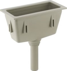 GEBERIT LABORATORIUMTRECHTER R ECHTHOEKIG 295 X 145MM PP GRI 352.372.08.1