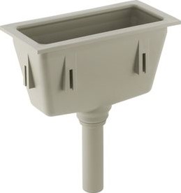 GEBERIT LABORATORIUMTRECHTER R ECHTHOEKIG 295 X 145MM PP GRI 352.372.08.1