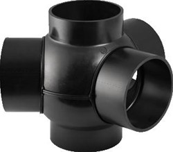 GEBERIT PE KOGEL T-STUK 3 ZIJ-AANSL. 135 GR D 75/75 365.600 365.600.16.1