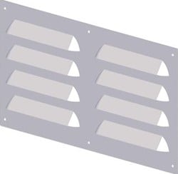 COX GEELEN VENTILATIEROOSTER VENTILATIEROOSTER ALU 2 X 5 SCHOEPEN 500X300MM 187530