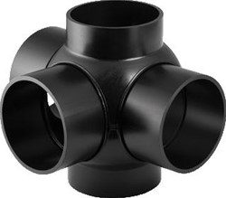 GEBERIT PE KOGEL T-STUK 3 ZIJ-AANSL. 90 GR D 125/110 368.60 368.605.16.1