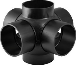 GEBERIT PE KOGEL T-STUK 4 ZIJ-AANSL. 90 GR D 125/110 368.61 368.610.16.1