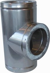 METALOTERM ONTOP ATT AANSLUITSTUK T-STUK 90GRADEN L= 800MM BINNENBUIS: RVS 350MM BUITENBUIS: RVS 159873