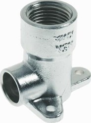 VSH MUURPLAAT SOLDEERFITTING HOOG 1/2 X 15MM (BINNENDRAAD X SOLDEERMOF) DN10 MAX 25 BAR MESSING ONBEHANDELD 0424446