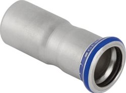 GEBERIT MAPRESS VERLOOPSOK RECHT 1-DELIG RVS 316 MET CIIR AFDICHTRING 22MM X 15MM (SCHUIFEIND X PERSMOF) 32305