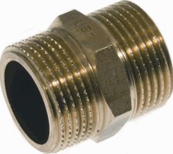 VSH RECHTE KOPPELING BORSTNIPPEL 3/4 X 3/4 MESSING (BUITENDRAAD X BUITENDRAAD) 0411235