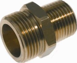 VSH RECHTE KOPPELING BORSTNIPPEL 1 X 3/4 MESSING CHROOM (BUITENDRAAD X BUITENDRAAD) 0411389