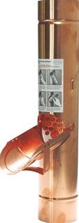 WENTZEL REGENTONKLEPSTUK KOPER UITWENDIGE BUISDIAMETER 80MM AANSLUITING 1 SCHUIFMOF AANSLUITING 2 SCHUIFEIND 4430001800