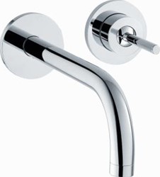 AXOR UNO AFMONTAGESET WAND 1 GREEPS 2 GATS CHROOM. OOK EVENTUEEL TE BESTELLEN DE 13623180 INBOUWDEEL 38116000