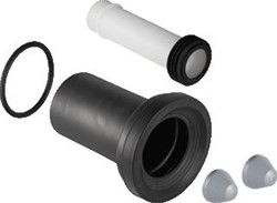 GEBERIT TOESTELAANSLUITING AANSLUITGARNITUUR PE 185MM AFVOER 90MM TOEVOER 102MM 152404461