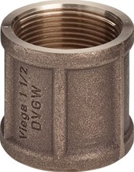 VIEGA RECHTE KOPPELING SOK 1 X 1 BRONS (BINNENDRAAD X BINNENDRAAD) 266 561