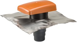 UBBINK RIOOLONTLUCHTINGSPAN UNIVERSEEL RVT 200 TERRACOTTA MET BLANKE LOODSLAB 0171971