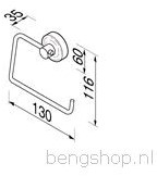 GEESA LUNA CLOSETROLHOUDER CHROOM 915509