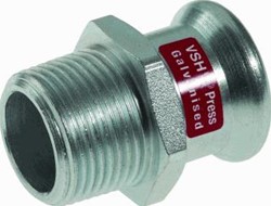 VSH XPRESS STAAL RECHTE KOPPELING PUNTSTUK 28MM X 1 STAAL (PERS X BUITENDRAAD) 6202328