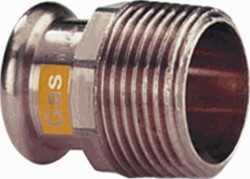 VSH XPRESS CU GAS RECHTE KOPPELING PUNTSTUK 42MM X 1 1/2 KOPER GAS (PERS X BUITENDRAAD) 4803546