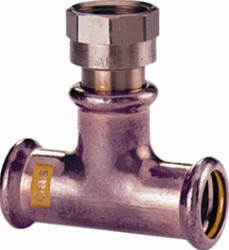 VSH XPRESS T-STUK 42MM X 1/2 X 42MM KOPER GAS (PERS X BINNENDRAAD X PERS) 4804910