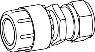 SIMPLAST FITTING MET 2 AANSLUITINGEN 3-DELIG RECHT UITWENDIGE BUISDIAMETER AANSLUITING 16MM AANSLUITING 1 POLYAMIDE (PA) UITWENDIGE BUISDIAMETER AANSLUITING 15MM AANSLUITING 1 KLEMAANSL 8030651142