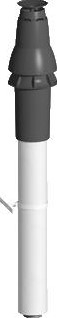 BURGERHOUT ROOKGASDAKDOORVOER SKYLINE 3000HR ALUMINIUM CONCENTRISCH 40-045-27-58 40.045.27.58