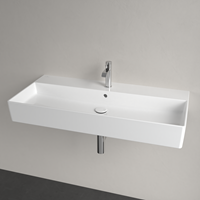 VILLEROY & BOCH MEMENTO 2.0 WASTAFEL HOEKIG UITLOOP 3-GATS DOORGESTOKEN OVERLOOP WAND 470 X 1000MM (DXB) WIT ALPINE 4A221G01-3