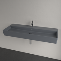 VILLEROY & BOCH MEMENTO 2.0 WASTAFEL HOEKIG 3-GATS KRAANGAT MIDDEL WAND 470 X 1200MM (DXB) GRAFIET KERAMIEKPLUS 4A22C2I4-3