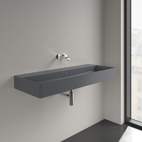 VILLEROY & BOCH MEMENTO 2.0 WASTAFEL HOEKIG WANDUITLOOP WAND 470 X 1200MM (DXB) GRAFIET KERAMIEKPLUS 4A22CFI4-2