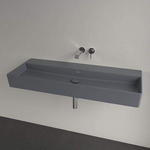 VILLEROY & BOCH MEMENTO 2.0 WASTAFEL HOEKIG WANDUITLOOP WAND 470 X 1200MM (DXB) GRAFIET KERAMIEKPLUS 4A22CFI4-3