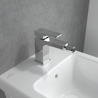 VILLEROY & BOCH WELLNESS ARCHITECTURA SQUARE 1-GREEPS BIDETKRAAN CHROOM TVB12500100061-2