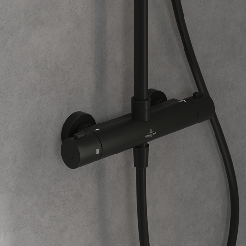 VILLEROY & BOCH WELLNESS UNIVERSAL SHOWERS DOUCHESYSTEEM MET DRIE FUNCTIES VOOR WANDMONTAGE MATT BLACK TVS109002000K5-3