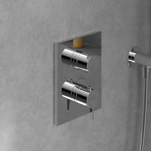 VILLEROY & BOCH CONUM INBOUWTHERMOSTAAT MET TWEEWEG STOPKRAAN CHROME TVS12700200061-2