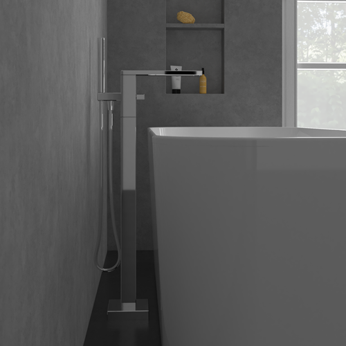 VILLEROY & BOCH METTLACH EENGREEPS BADKRAAN CHROME TVT12600300061-2