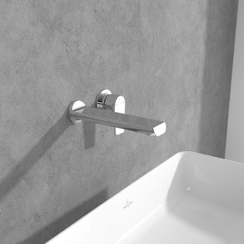 VILLEROY & BOCH LIBERTY EENGREEPS WASTAFELKRAAN ZONDER PUSH-OPEN AFVOERGARNITUUR CHROME TVW10700800061-2