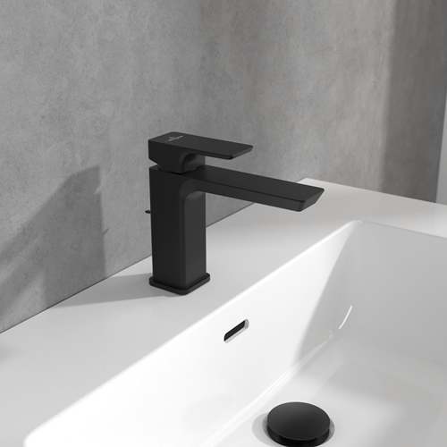 VILLEROY & BOCH SUBWAY 3.0 EENGREEPS WASTAFELKRAAN MET TREKSTANG-AFVOERGARNITUUR MATT BLACK TVW112002000K5-2