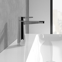 VILLEROY & BOCH CONUM EENGREEPS WASTAFELKRAAN ZONDER PUSH-OPEN AFVOERGARNITUUR CHROME TVW12700300161-3