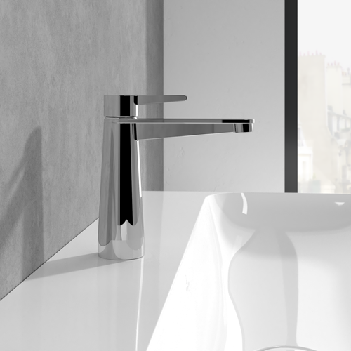 VILLEROY & BOCH CONUM EENGREEPS WASTAFELKRAAN ZONDER PUSH-OPEN AFVOERGARNITUUR CHROME TVW12700300161-3