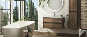 Wavedesign Pescara: robuuste wastafelonderkasten met softclose lades en elegante houtdecoraties