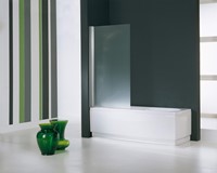 NOVELLINI AURORA 1 BADWAND SPATSCHERM 1500 X 750MM (HXB) PROFIEL WIT 6MM GLAS HELDER AURORAN175-1A