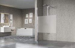 NOVELLINI GIADA H INLOOPDOUCHE (97 CM VERSTELBAAR T/M 98,5 CM) SATIN BAND GLAS MAT CHROOM PROFIEL GIADAH100-44B